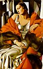 Tamara De Lempicka Famous Paintings - Portrait of Madame Boucard